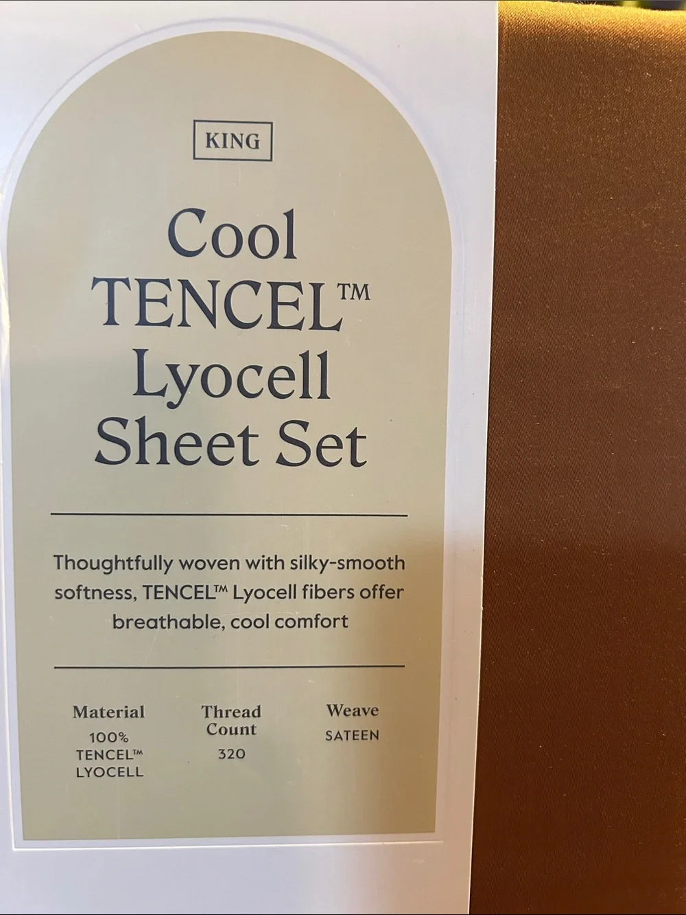 Threshold Cool TENCEL Lyocell Sheet Set in Caramel Brown